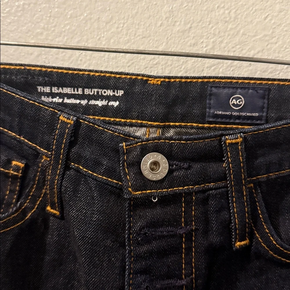 AG Adriano Goldschmied Isabelle Button-Up Jeans - Dark Indigo - Picture 2 of 3